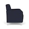 Lesro Siena Lounge Reception Wide Guest Chair, Brushed Steel, OH Navy Upholstery SN1201 - alternate 3